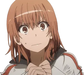 😧 6b360d7f Misaka Mikoto A Certain Scientific Railgun Anime, Dziewczyna, Postać, Wyraz twarzy, Słodkie, Misaka Mikoto, Railgun telegram sticker