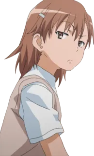 😒 8e11a1b7 Misaka Mikoto A Certain Scientific Railgun Anime, Manga, Postać, Dziewczyna telegram sticker
