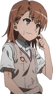 😅 b606122c Misaka Mikoto A Certain Scientific Railgun anime, dziewczyna, postać, misaka mikoto, Railgun telegram sticker