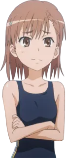 🙂 c26b59f6 Misaka Mikoto A Certain Magical Index Anime, Dziewczyna, Strój kąpielowy, Misaka Mikoto, A Certain Magical Index, Kreskówka telegram sticker