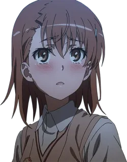 😢 f067299a Misaka Mikoto A Certain Scientific Railgun Anime, Manga, Dziewczyna, Smutny, Płacz, Misaka Mikoto, Railgun telegram sticker