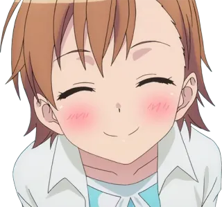 ☺️ 3d97b5ea 动漫, 微笑, 脸红, 卡通, 女人, 快乐的 telegram sticker