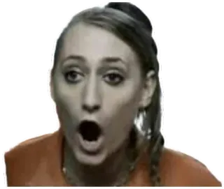 😵 dbd4e638 donna, sorpresa, scioccata, bocca aperta whatsapp sticker