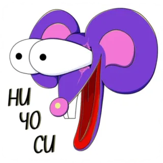 😱 fbf69be6 ни чо си topo, cartone animato, viola, pazzo, divertente telegram sticker