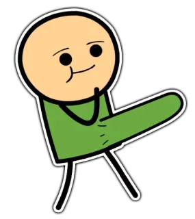 🍔 50a7ac95 Cartone animato, Omino stilizzato, Gesto offensivo, Umorismo, Meme telegram sticker