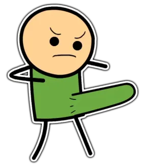 😠 f786bf93 omino stilizzato, cartone animato, umorismo, offensivo, barzelletta telegram sticker