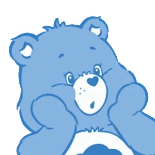 😊 20738699 Grumpy Bear Care Bears Bisounours, Grincheux, Dessin animé, Ours, Mignon telegram sticker