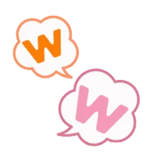 😊 76ae9418 W lettre, bulle, orange, rose telegram sticker