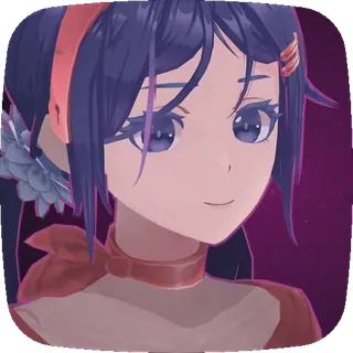 😇 1bdc498e аниме девушка, мультфильм, портрет, персонаж, цифровое искусство telegram sticker