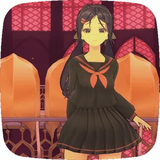 💣 45a17612 Аниме, Школьница, Форма, Цифровое искусство, Мультфильм, 3D telegram sticker