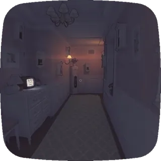 🖤 819124b4 коридор, интерьер, мебель, лампа, дом, ковер telegram sticker