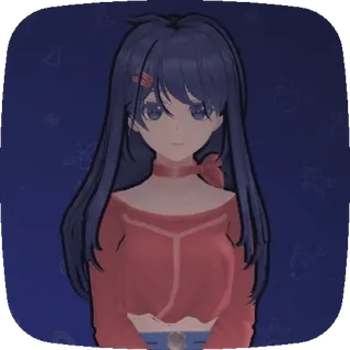 🍰 964710bf Аниме, Девушка, Мультфильм, Иллюстрация, Милый, Портрет telegram sticker