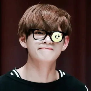 😡 6e51895c V kpop, idol, bts, muzyka, piosenkarz, okulary, portret telegram sticker