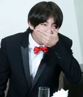 😂 ef528b5d V BTS, K-pop, piosenkarz, idol, Taehyung, V, muzyka telegram sticker