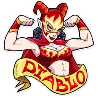 Miss Devil telegram stickers