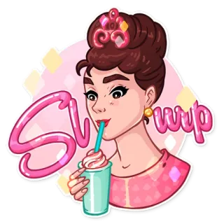 Miss Hepburn telegram stickers