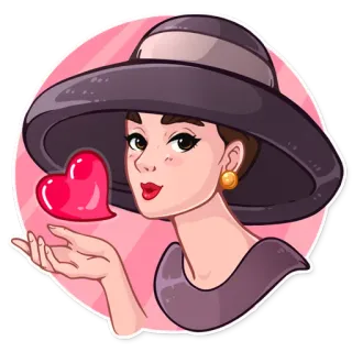 Miss Hepburn whatsapp stickers