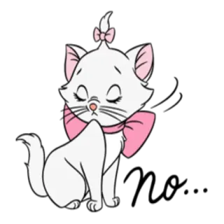 😒 2cef4019 Marie The Aristocats cat, cartoon, disney, marie, aristocats, kitten telegram sticker
