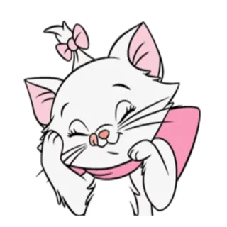 😝 3a7cdf95 Marie The Aristocats cat, kitten, cute, cartoon, disney, marie, aristocats telegram sticker