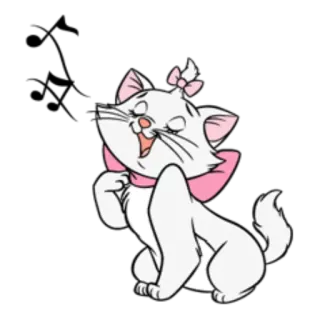 🤔 7b0e012c Marie The Aristocats cat, kitten, cute, animal, cartoon, disney, aristocats, marie telegram sticker