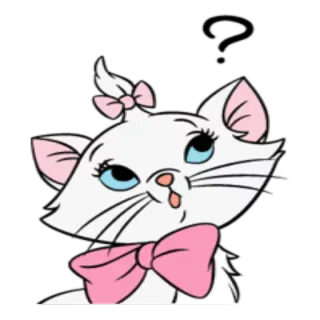😳 bb80d8f0 Marie The Aristocats cat, cartoon, disney, aristocats, cute, marie telegram sticker