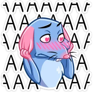 🙉 e92082d8 AAAAAAA アニメ, ねずみ, 愛, ハート目, かわいい, キャラクター telegram sticker