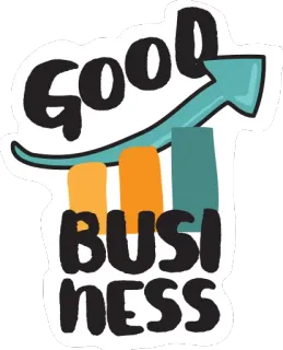 📈 ae905001 GOOD BUSINESS affaires, succès, croissance, graphique, flèche, finance, investissement whatsapp sticker