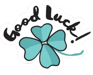 🍀 b76b9c27 Good Luck! trèfle à quatre feuilles, bonne chance, chance, trèfle, optimisme, salutation whatsapp sticker