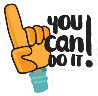 ☝️ fe59e614 YOU CAN DO IT! encouragement, motivation, positif, sport, fan whatsapp sticker