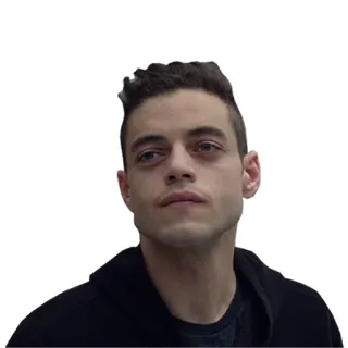 😏 91468a07 Rami Malek Mr. Robot 演员, 电视剧, 黑客, 电脑, 艾略特 telegram sticker