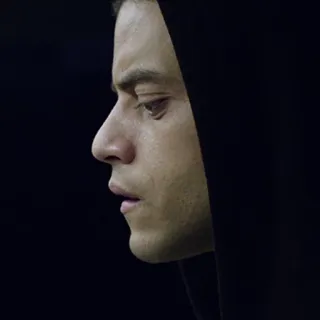 😒 f0d0fd74 Elliot Alderson Mr. Robot 黑客, 电脑, 电视剧, 连帽衫, 拉米·马雷克 telegram sticker