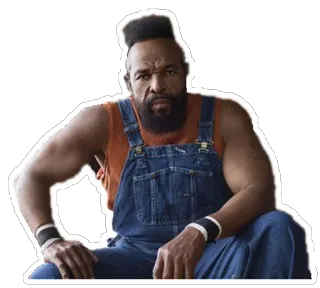 😕 d45d7895 Mr. T The A-Team Мистер Ти, Команда А, актёр, телешоу, 80-е, знаменитость telegram sticker