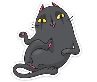 😀 588572aa chat, dessin animé, autocollant, animal, drôle, mignon telegram sticker