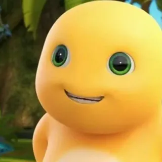🗿 3d5af434 Dino Dino and the Egg Explorers dino, cartoon, yellow, cute telegram sticker