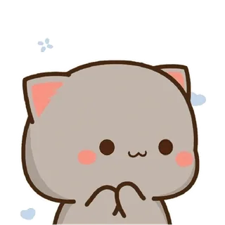 😉 b57aa8a0 gato, lindo, sticker, kawaii, melocotón, mochi whatsapp sticker