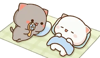 😴 b55d1fb9 かわいい, 猫, 睡眠, ファン, 枕, 毛布 telegram sticker