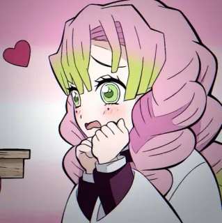 ❤️ 3fcb3421 Mitsuri Kanroji Demon Slayer Anime, Demon Slayer, Mitsuri Kanroji, Kawaii, Carino, Pilastro dell'Amore whatsapp sticker