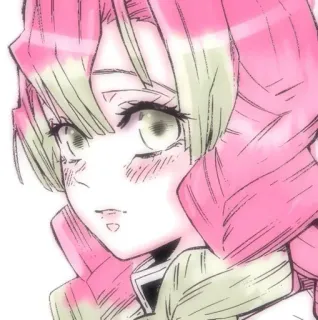 ❤️ 6af641aa Mitsuri Kanroji Demon Slayer anime, Demon Slayer, Mitsuri Kanroji, carina, capelli rosa, manga, waifu whatsapp sticker