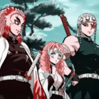 ❤️ 84987c51 Demon Slayer Anime, Demon Slayer, Kimetsu no Yaiba, Rengoku, Mitsuri, Uzui, Animazione whatsapp sticker