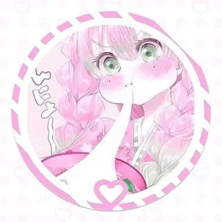 ❤️ e0895292 Mitsuri Kanroji Demon Slayer みつり Anime, Demon Slayer, Mitsuri Kanroji, Capelli Rosa, Carino, Adesivo whatsapp sticker