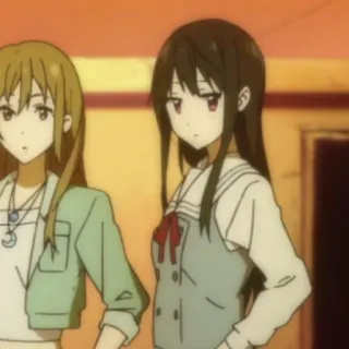 🍙 83e88332 动漫, 角色, 朋友, 女孩, 女学生 telegram sticker