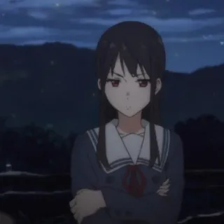 🍙 bcf36595 动漫, 女孩, 卡通, 角色, 肖像, 制服 telegram sticker