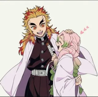 🌸 4be1de2e Rengoku Demon Slayer anime, demon slayer, rengoku, mitsuri, cute, fanart, friendship whatsapp sticker