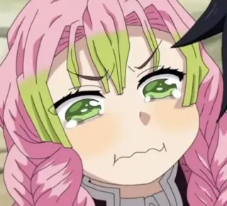 💚 9134d4cc Mitsuri Kanroji Demon Slayer anime, character, crying, demon slayer, mitsuri kanroji whatsapp sticker