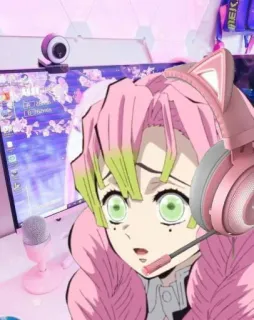 🌸 c7de49c1 Mitsuri Kanroji Demon Slayer anime, demon slayer, mitsuri kanroji, character, kawaii, cute whatsapp sticker