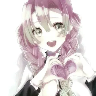 💕 0c24ee06 Mitsuri Kanroji Demon Slayer anime, heart, girl, demon slayer, mitsuri kanroji telegram sticker