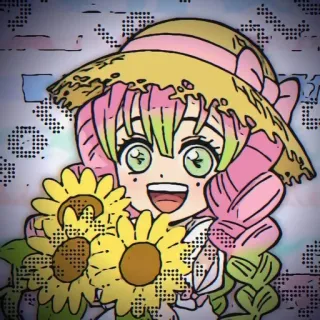 🍡 1f6e5f33 Mitsuri Kanroji Demon Slayer Anime, Personage, Mitsuri Kanroji, Demon Slayer, Kawaii, Leuk telegram sticker