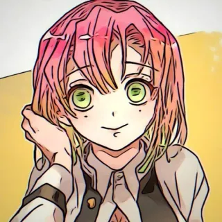 🍡 5a1e3cef Mitsuri Kanroji Demon Slayer Anime, Manga, Demon Slayer, Mitsuri Kanroji, Hashira, Liefde Hashira, Roze haar, Groene ogen telegram sticker