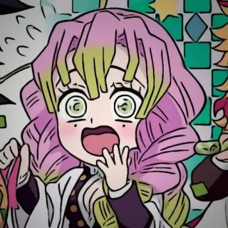 🍡 cc78671f Mitsuri Kanroji Demon Slayer Anime, Demon Slayer, Mitsuri, Kanroji, Chibi, Schattig, Manga telegram sticker