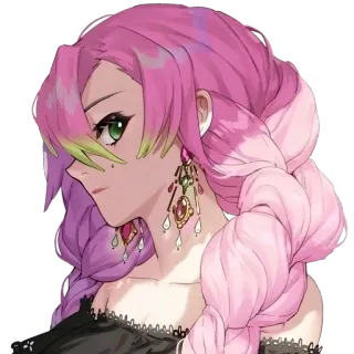 👾 0d9f2bf6 Mitsuri Kanroji Demon Slayer Anime, Nhân vật, Mitsuri Kanroji, Thanh gươm diệt quỷ telegram sticker